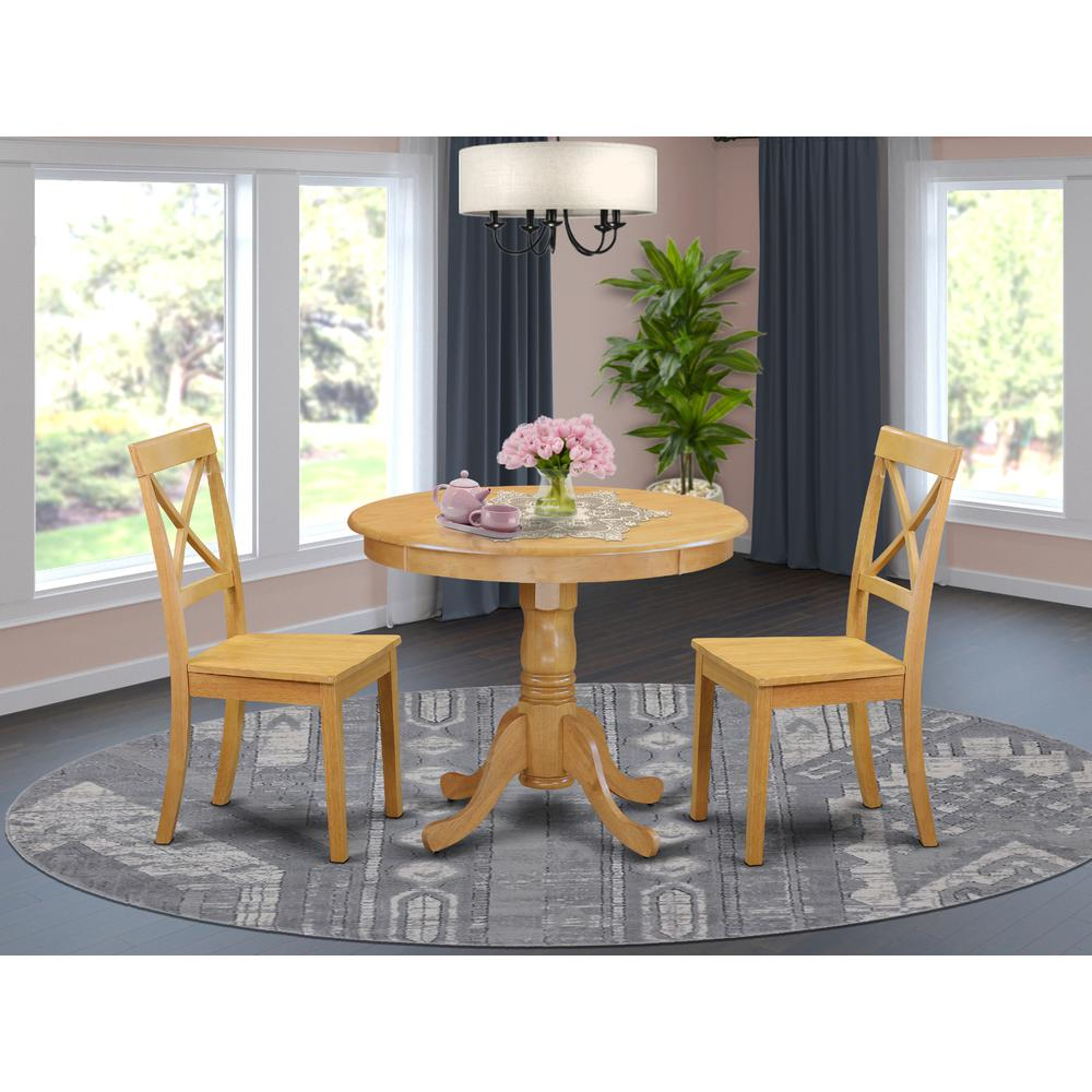 Dining Room Set Oak, ANBO3-OAK-W