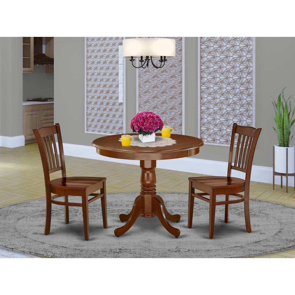 Dining Room Set Mahogany, ANGR3-MAH-W