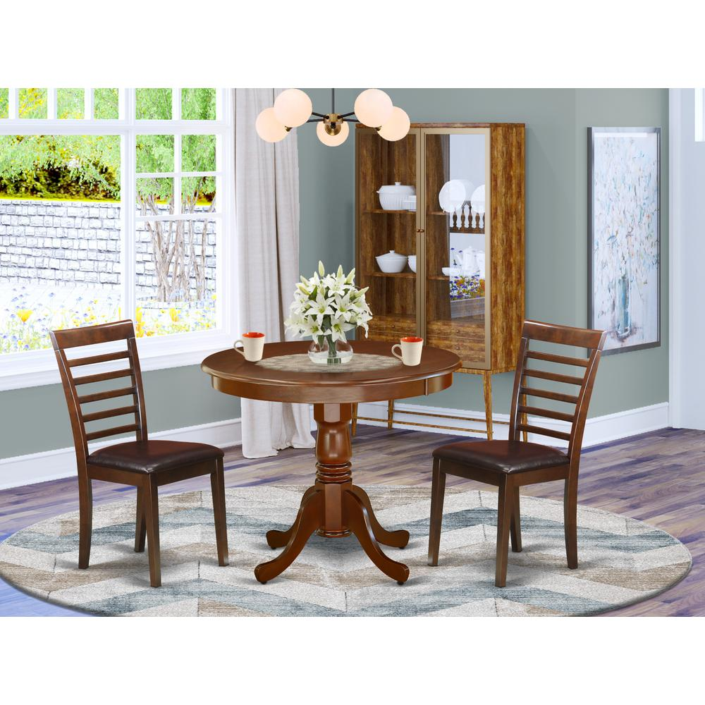 Dining Room Set Mahogany, ANML3-MAH-LC