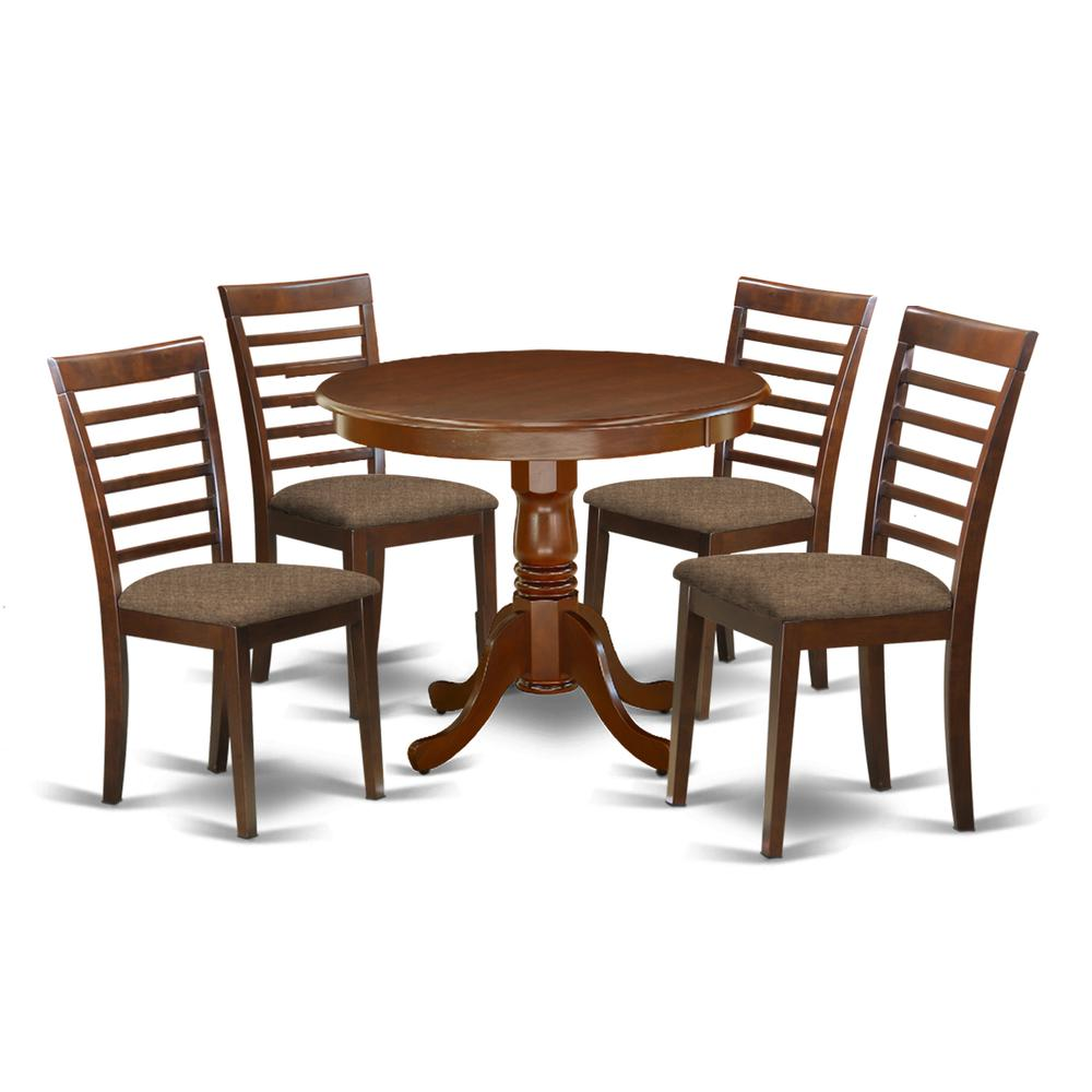 Dining Room Set Mahogany, ANML5-MAH-C