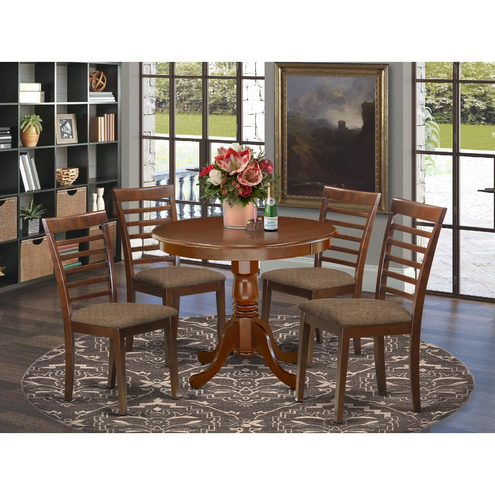 Dining Room Set Mahogany, ANML5-MAH-C