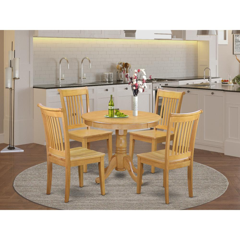 Dining Room Set Oak, ANPO5-OAK-W