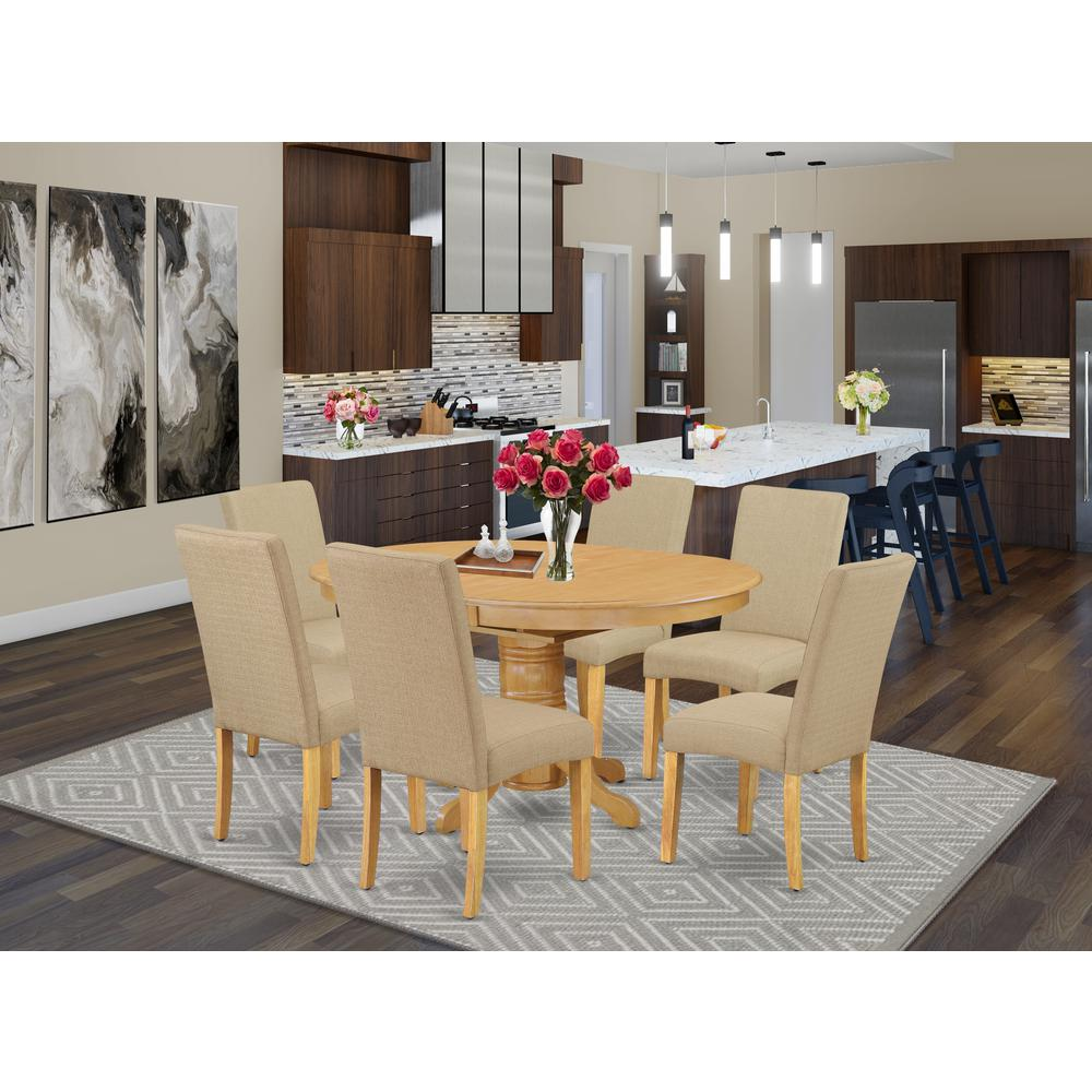 Dining Room Set Oak, AVDR7-OAK-16