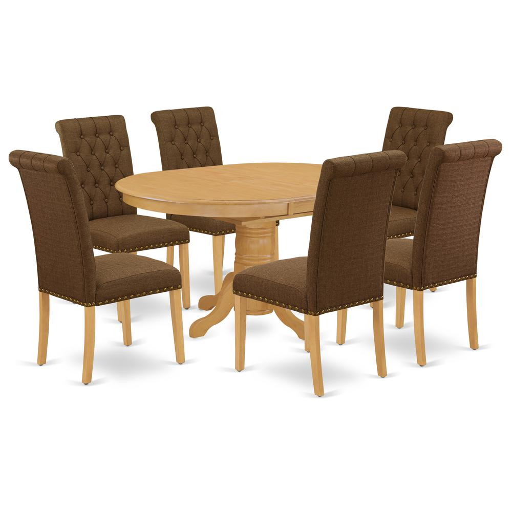 Dining Room Set Oak, AVBR7-OAK-18