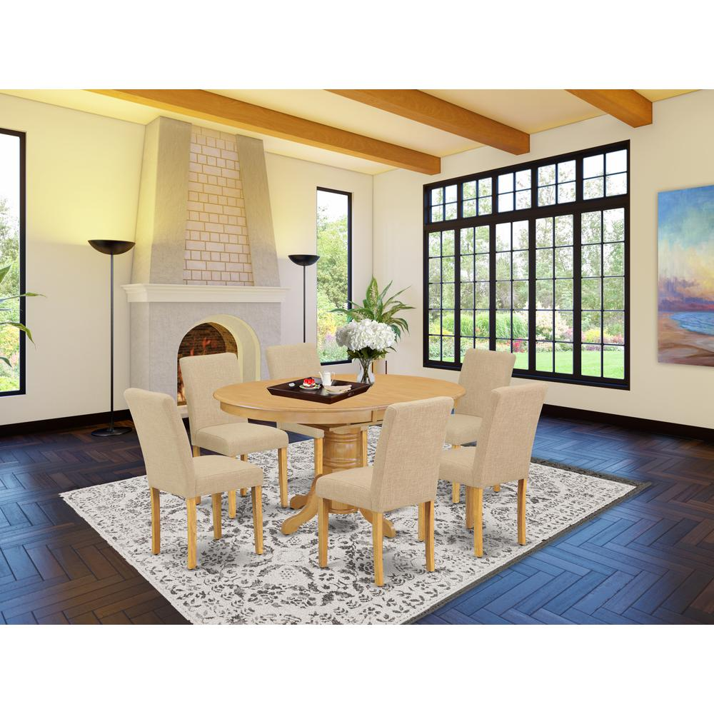 Dining Room Set Oak, AVAB7-OAK-04