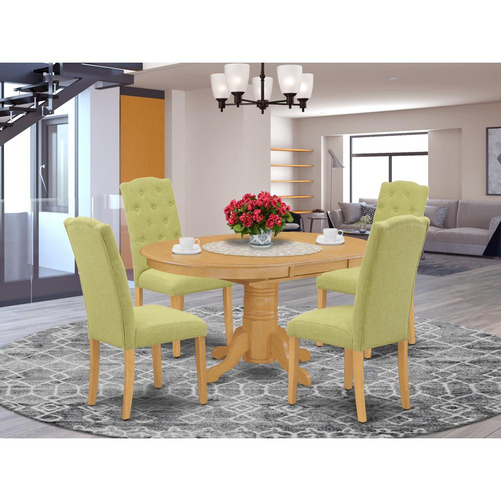 Dining Room Set Oak, AVCE5-OAK-07