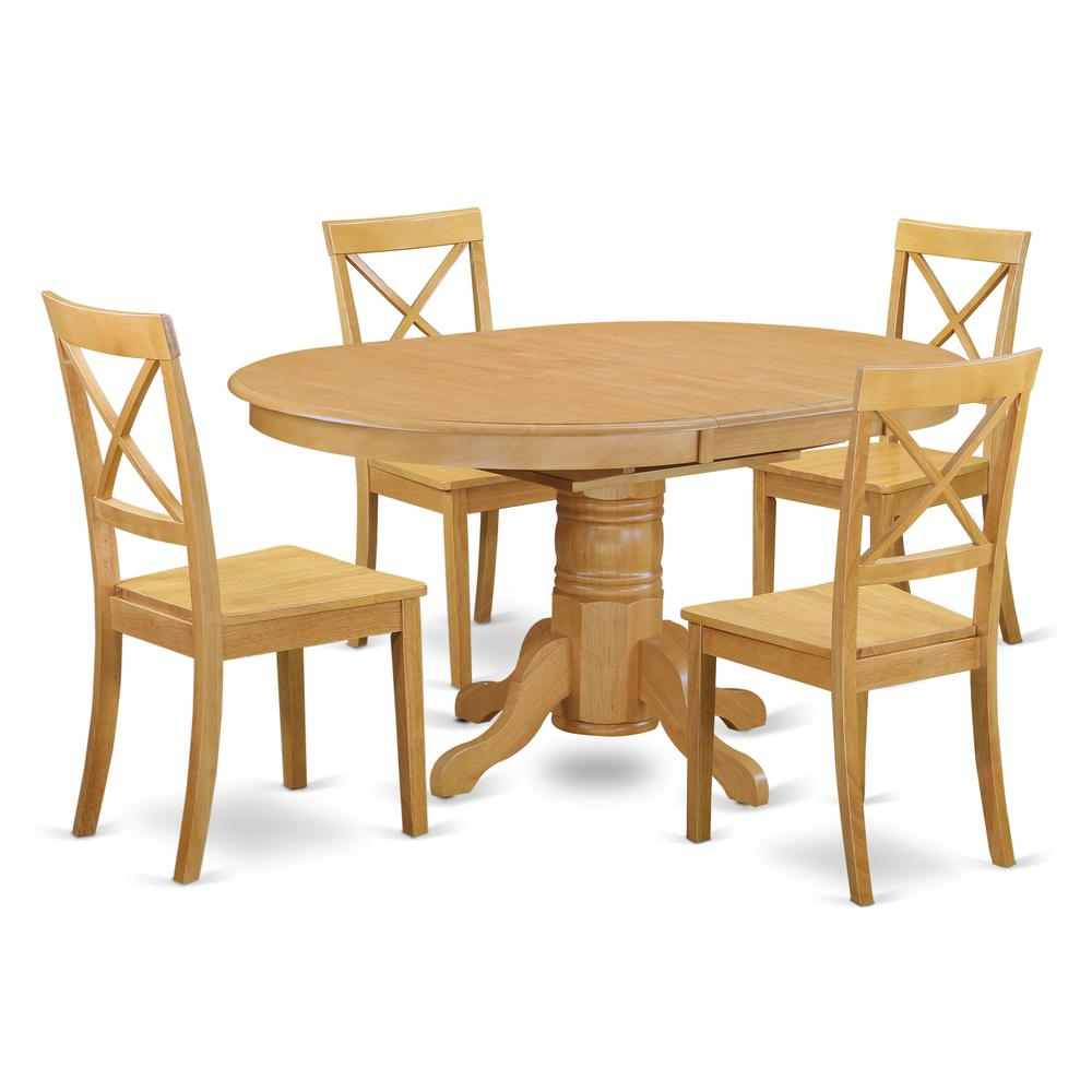 Dining Room Set Oak, AVBO5-OAK-W