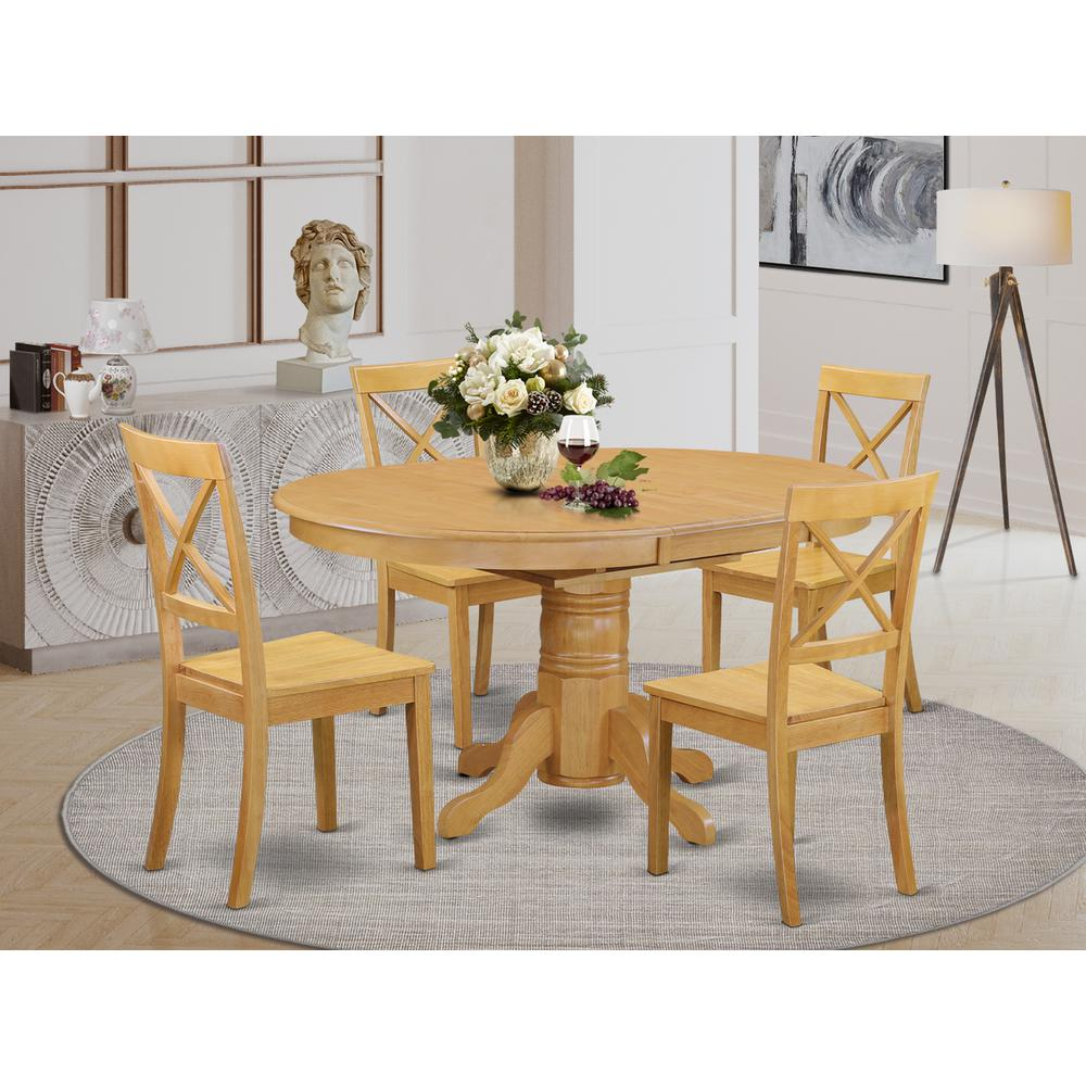 Dining Room Set Oak, AVBO5-OAK-W