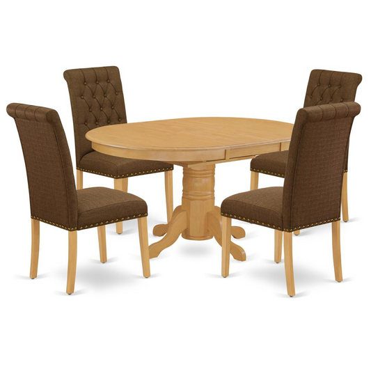 Dining Room Set Oak, AVBR5-OAK-18