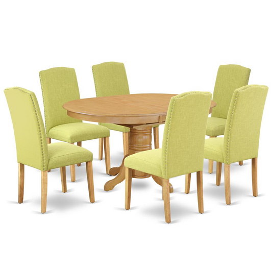 Dining Room Set Oak, AVEN7-OAK-07