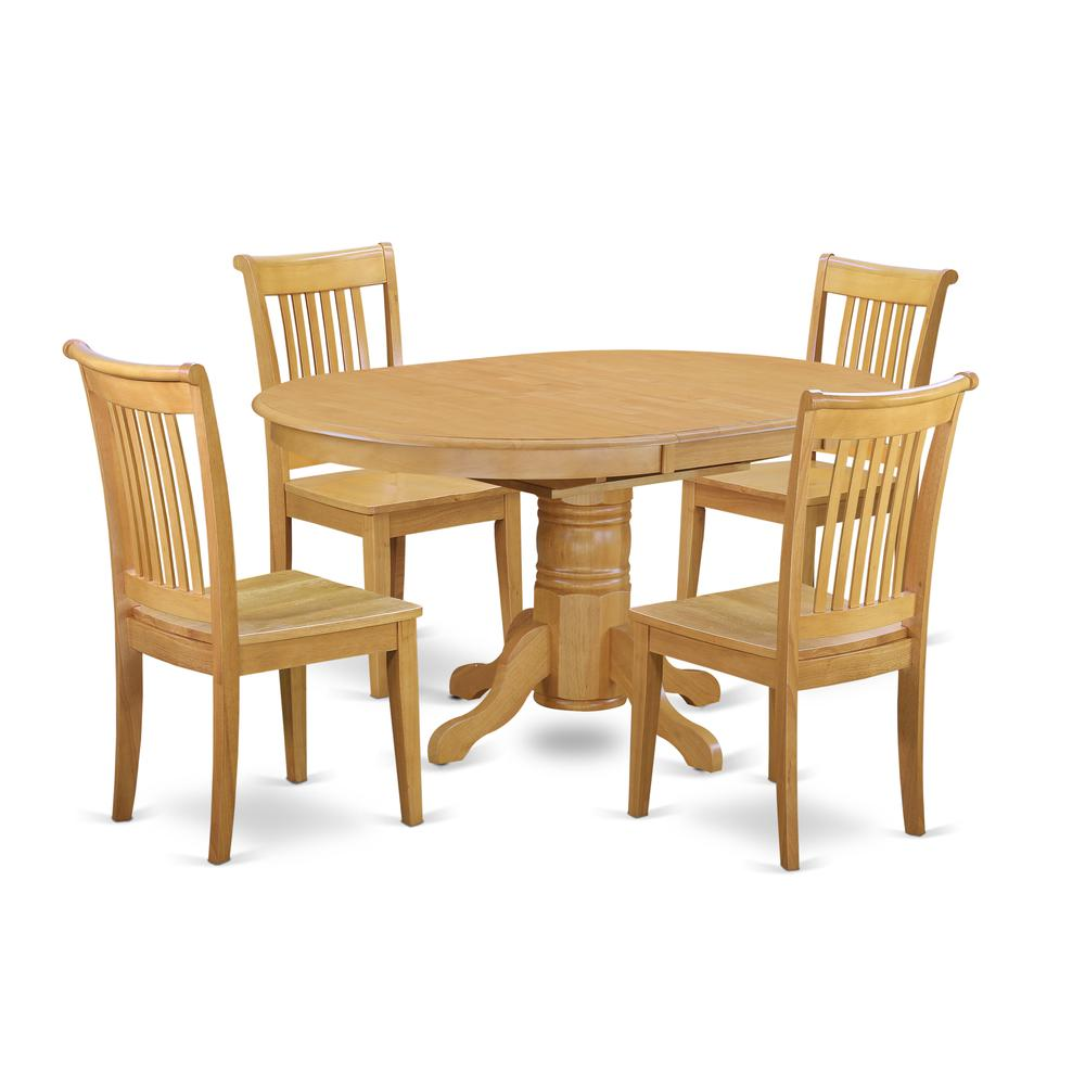 Dining Room Set Oak, AVPO5-OAK-W