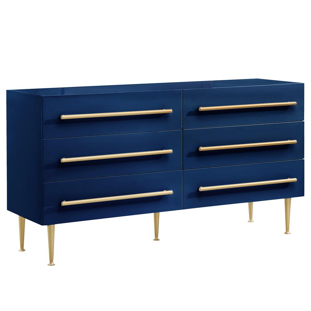 Bellanova Navy Dresser with Gold Accents