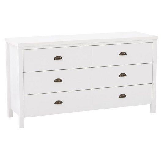 CorLiving Boston 6 Drawer Dresser, White