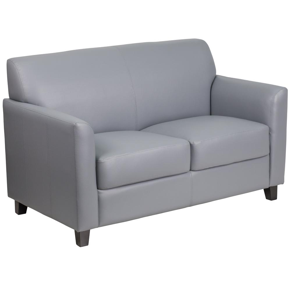 HERCULES Diplomat Series Gray LeatherSoft Loveseat