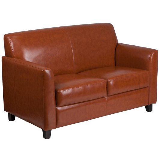 HERCULES Diplomat Series Cognac LeatherSoft Loveseat