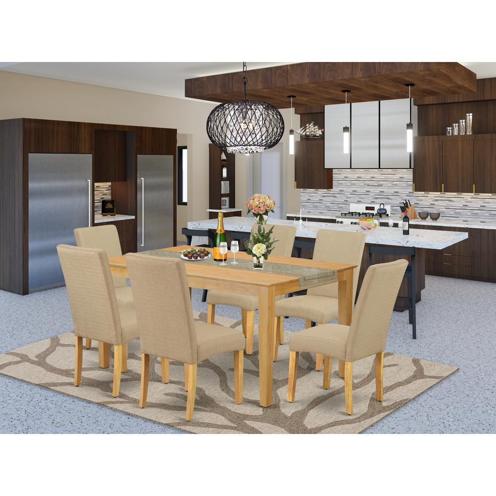 Dining Room Set Oak, CADR7-OAK-16