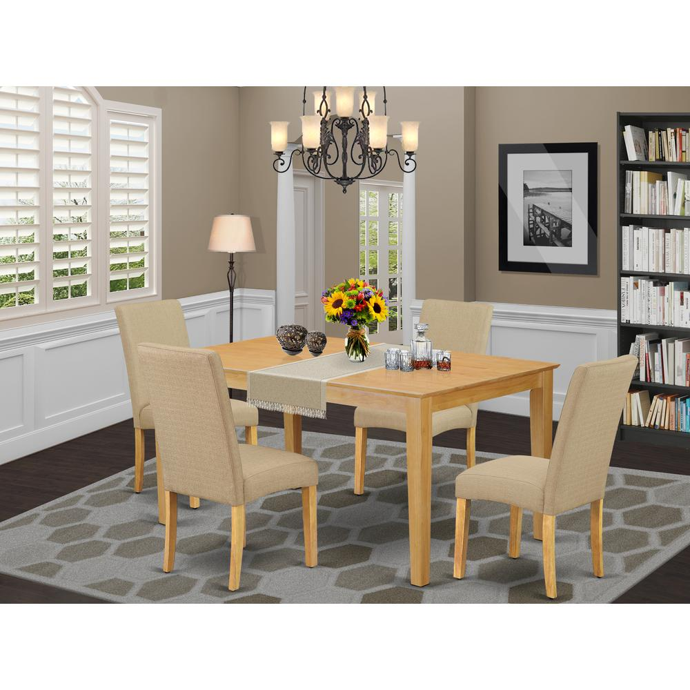 Dining Room Set Oak, CADR5-OAK-16