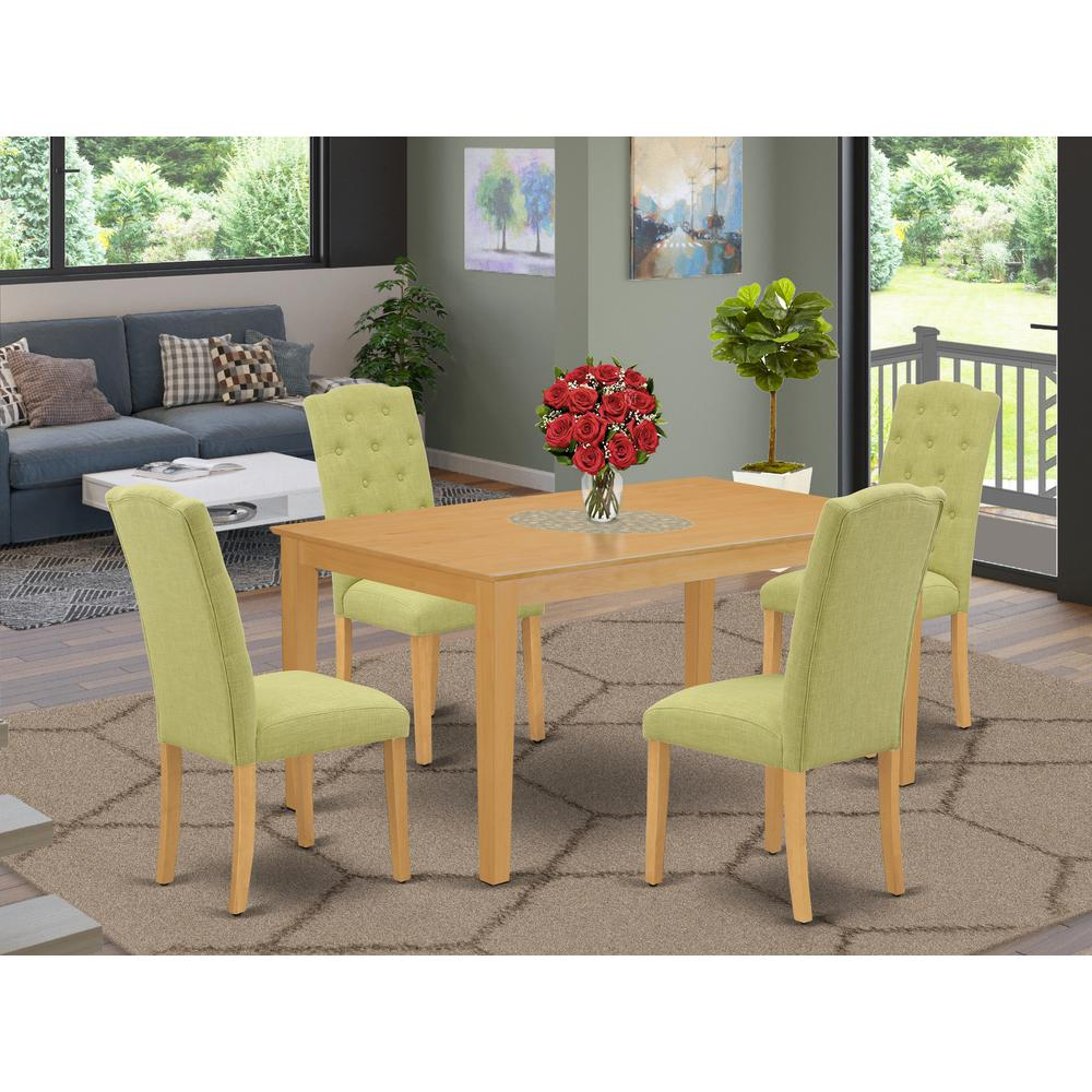 Dining Room Set Oak, CACE5-OAK-07