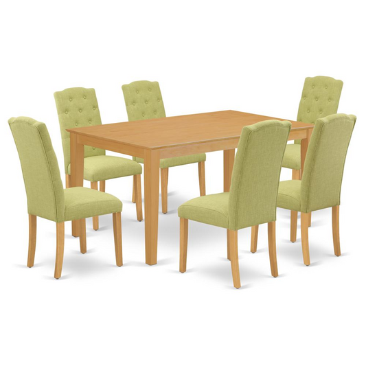 Dining Room Set Oak, CACE7-OAK-07