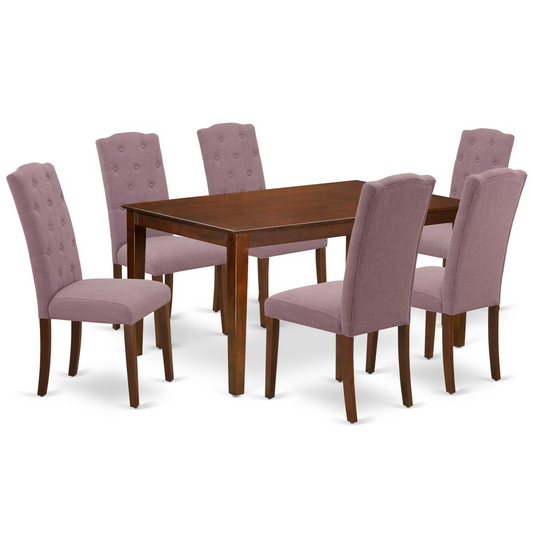 Dining Room Set Mahogany, CACE7-MAH-10