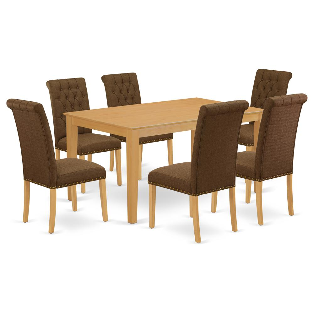 Dining Room Set Oak, CABR7-OAK-18