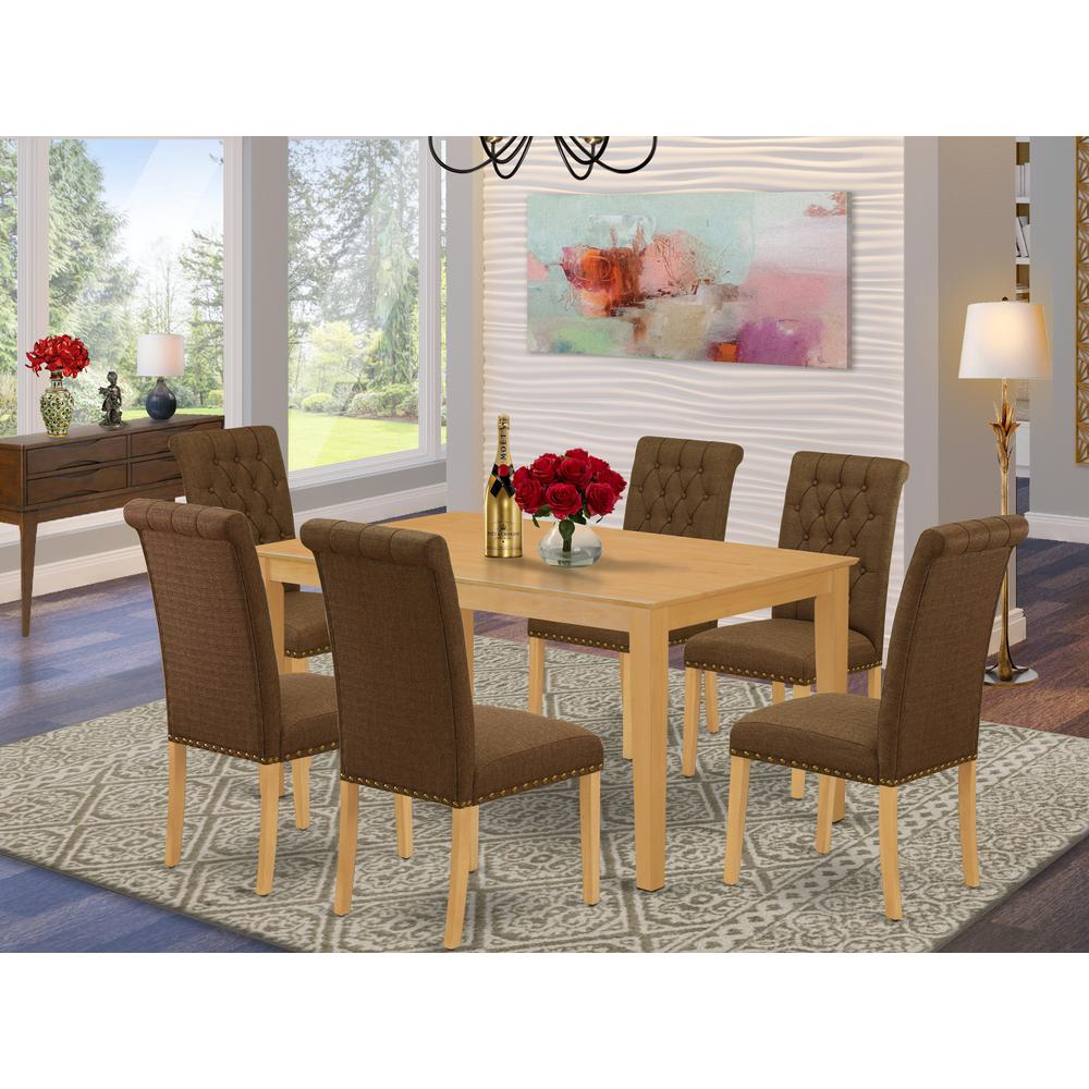 Dining Room Set Oak, CABR7-OAK-18