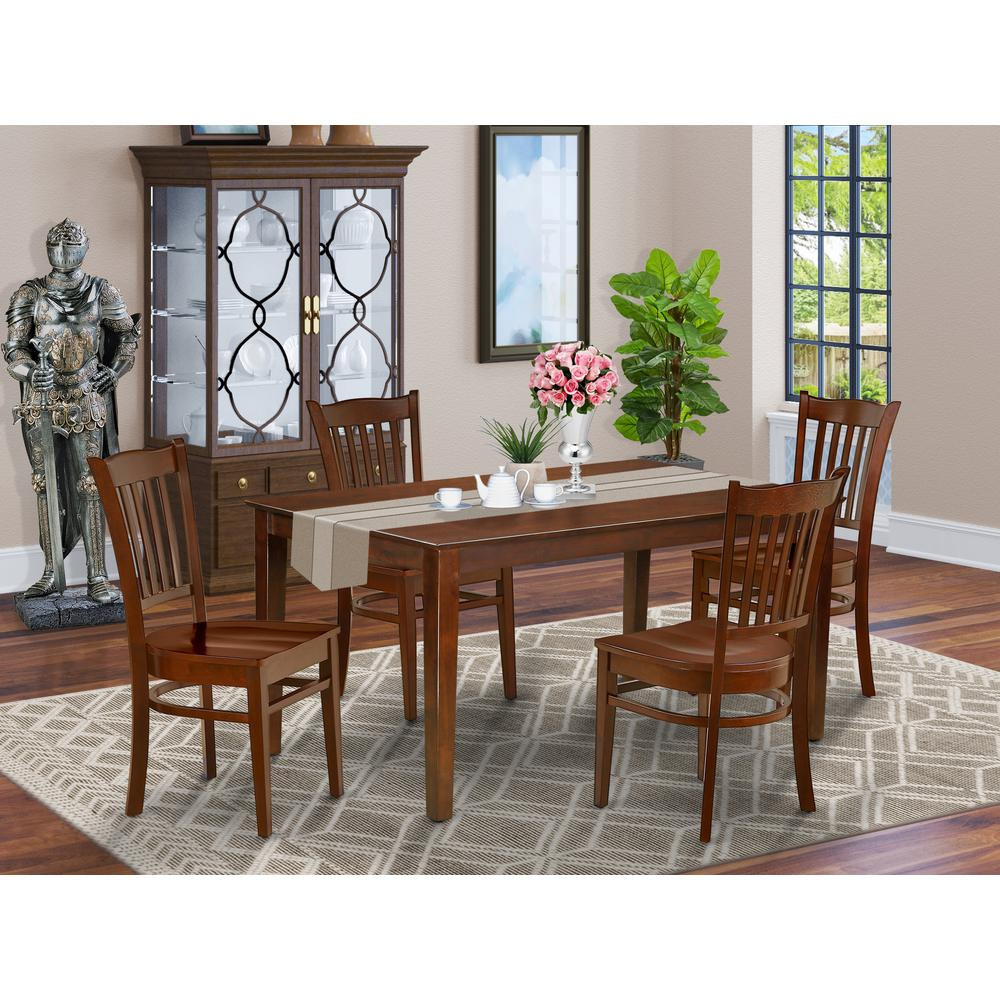 Dining Room Set Mahogany, CAGR5-MAH-W