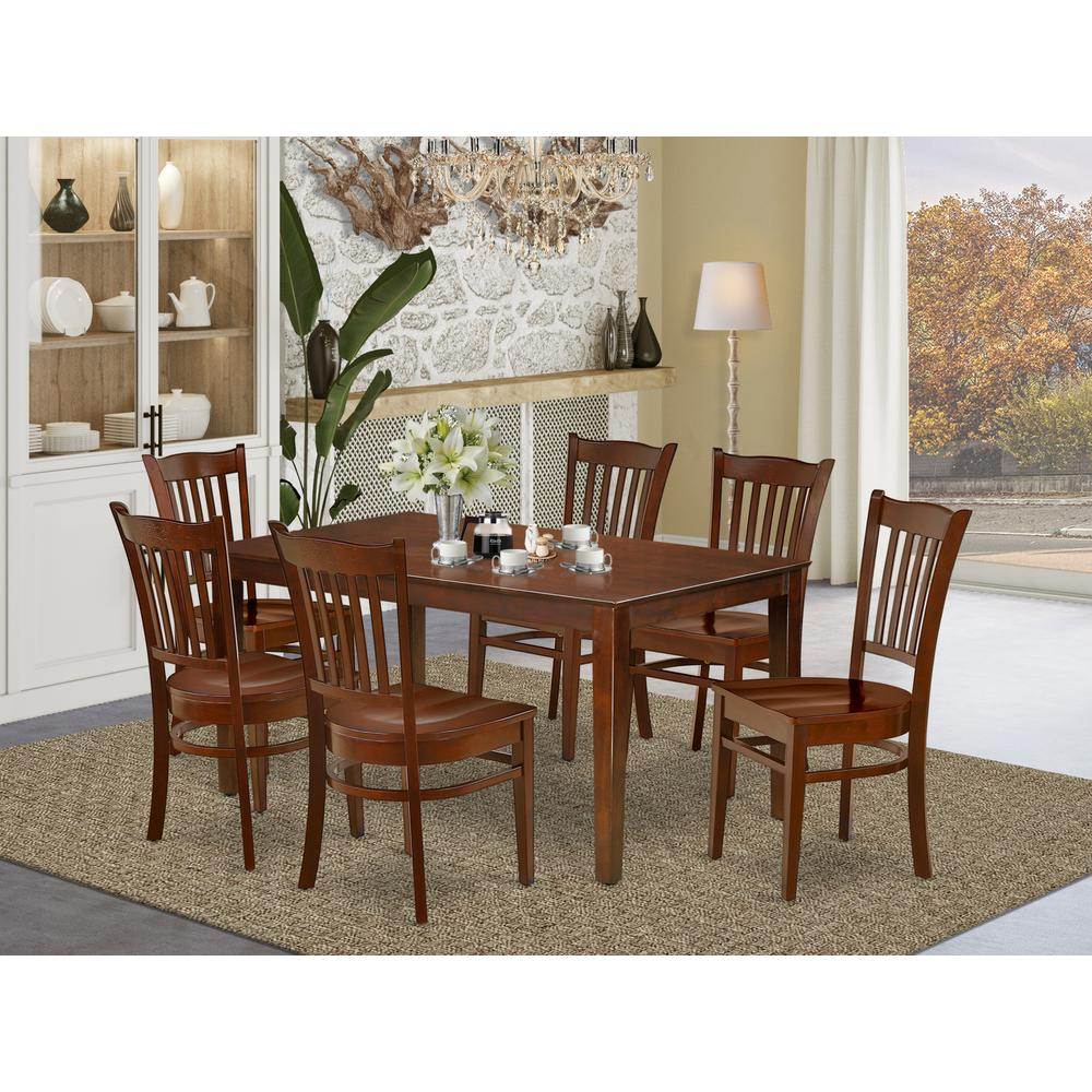 Dining Room Set Mahogany, CAGR7-MAH-W