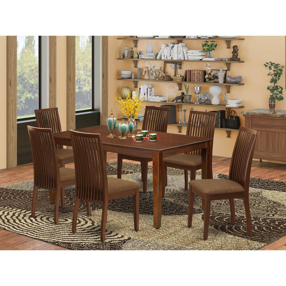 Dining Room Set Mahogany, CAIP7-MAH-C