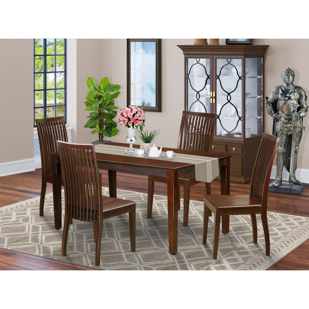 Dining Room Set Mahogany, CAIP5-MAH-W