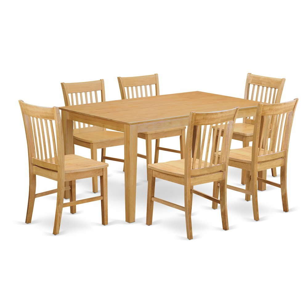 7  Pc  Dining  room  set-Dinette  Table  and  6  Dining  Chairs