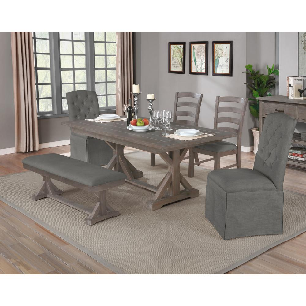 6pc Dining Set in Dark Grey