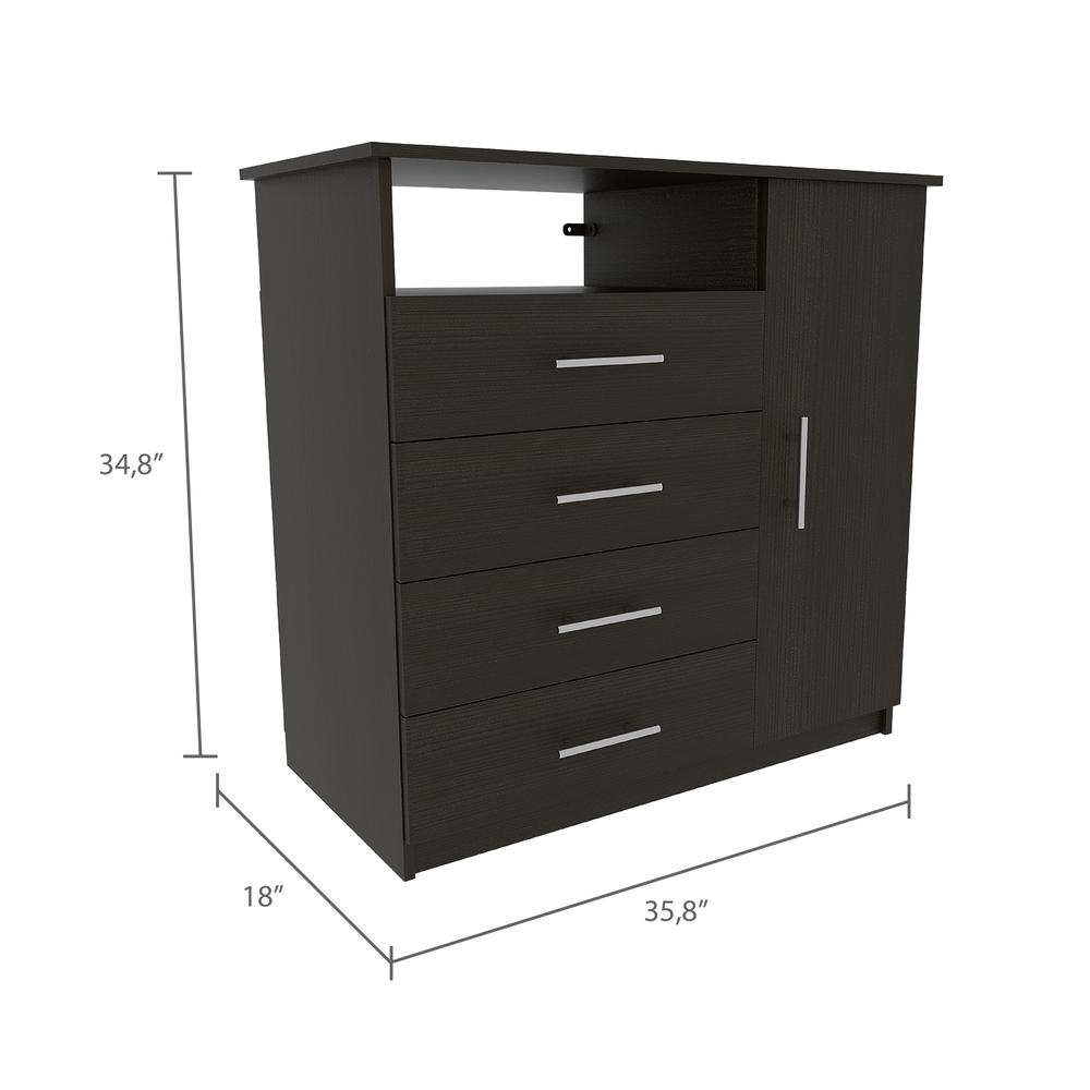 Rioja  4 Drawer Dresser Black Wengue