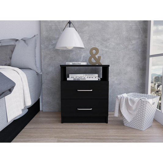 Salento Night Stand Black Wengue