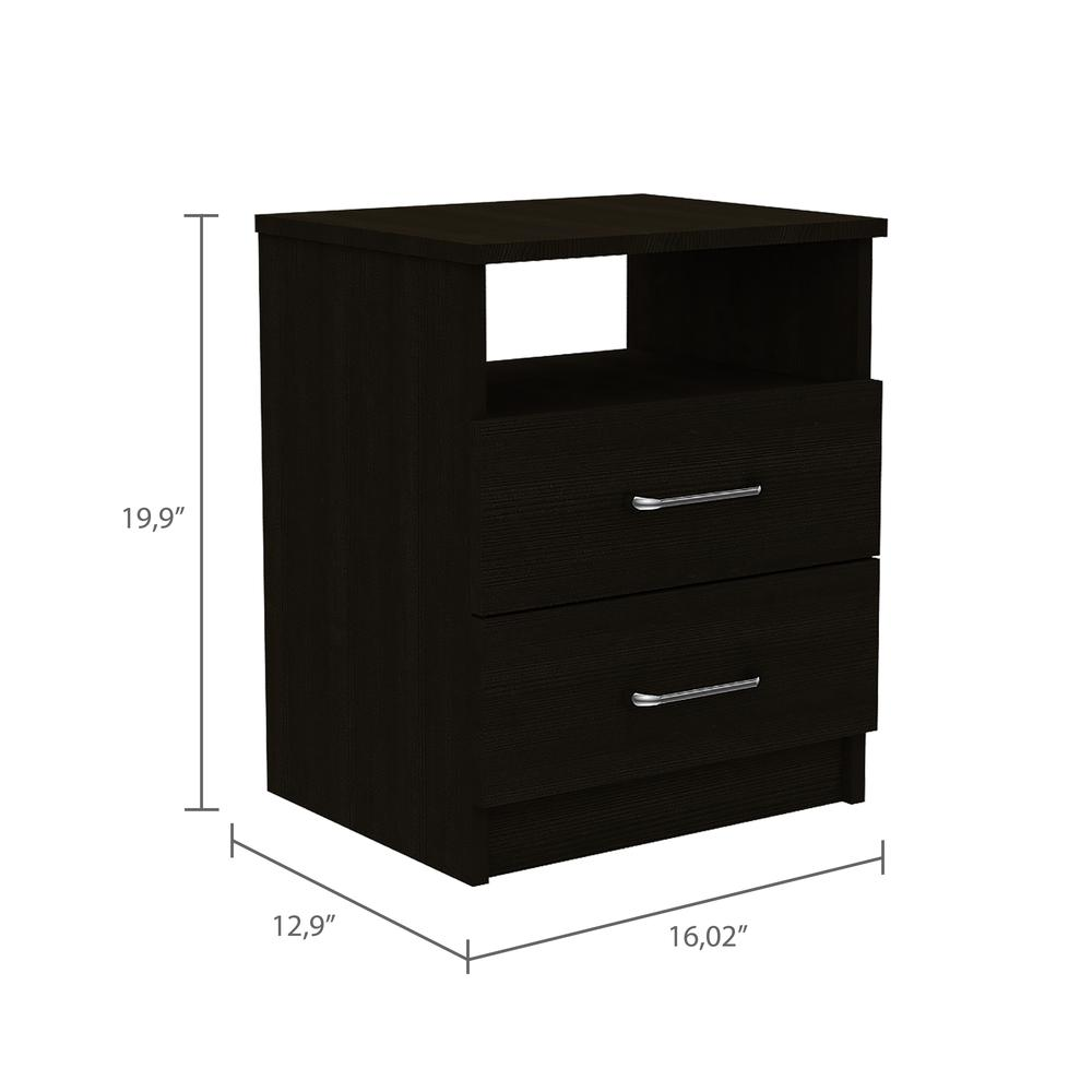 Salento Night Stand Black Wengue