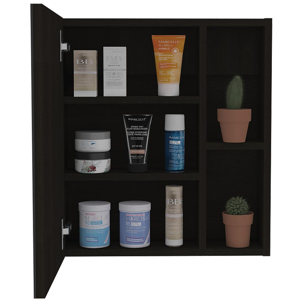 Andes Medicine Cabinet With Mirror Black Wengue