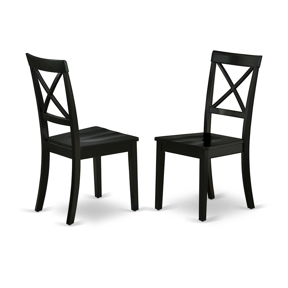 Dining Room Set Black, DLBO3-BLK-W