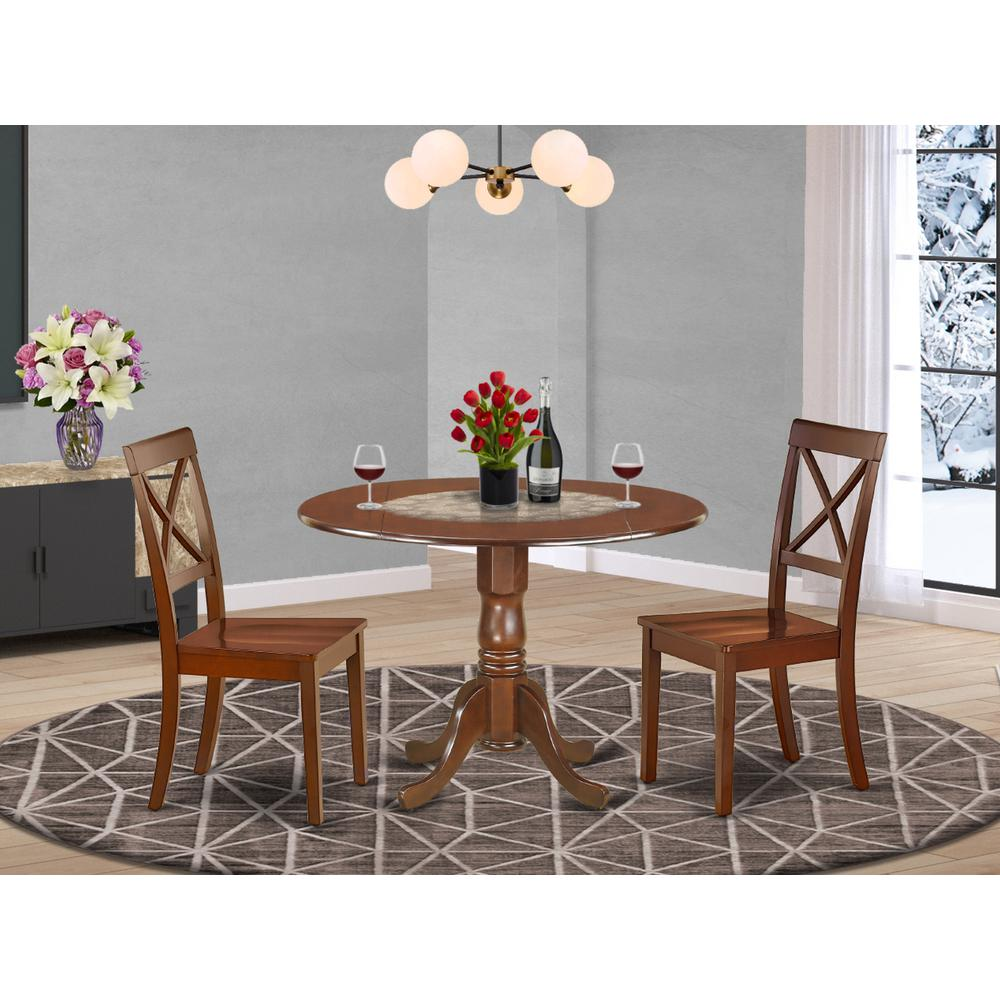 Dining Room Set Mahogany, DLBO3-MAH-W