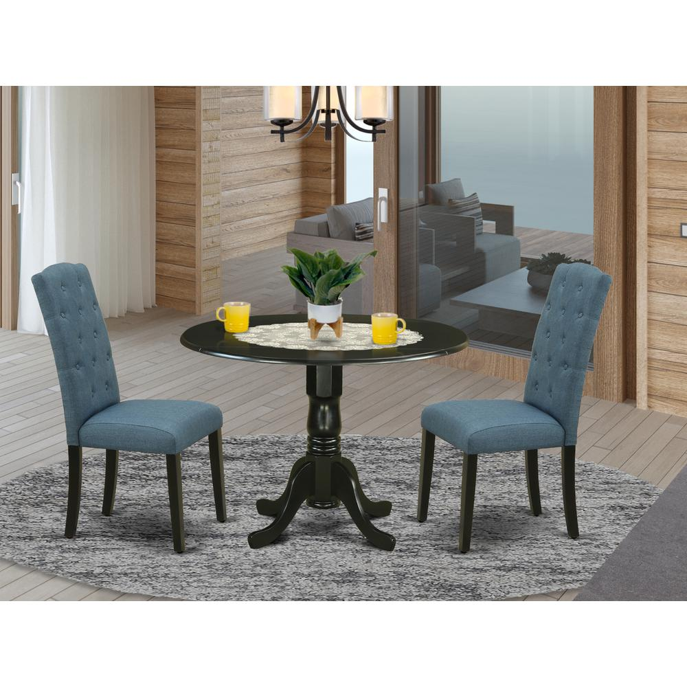 Dining Room Set Black, DLCE3-BLK-21