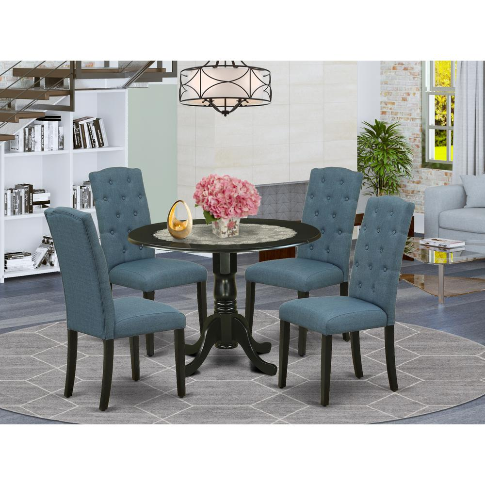 Dining Room Set Black, DLCE5-BLK-21