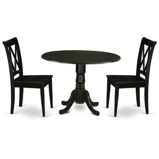 Dining Room Set Black, DLCL3-BLK-W