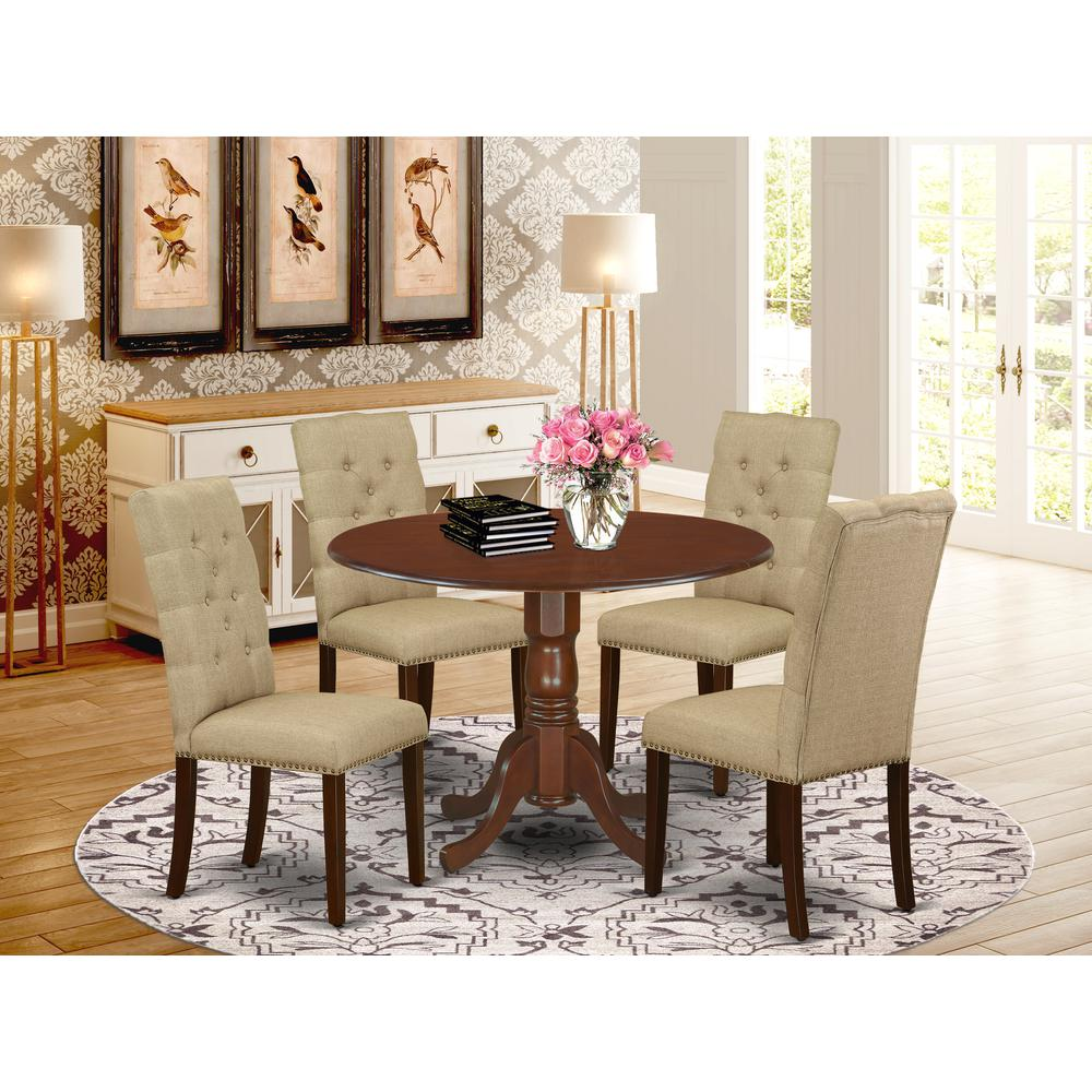 Dining Room Set Mahogany, DLEL5-MAH-16