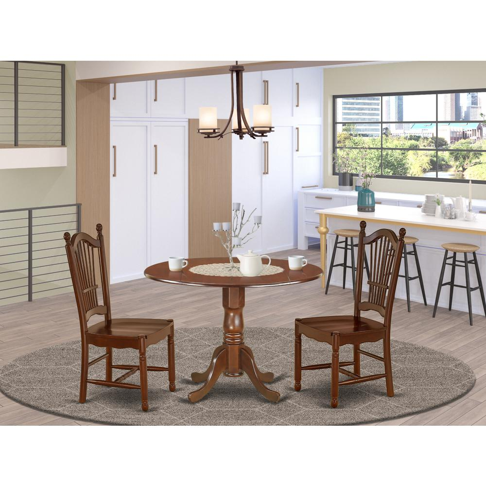 Dining Room Set Mahogany, DLDO3-MAH-W