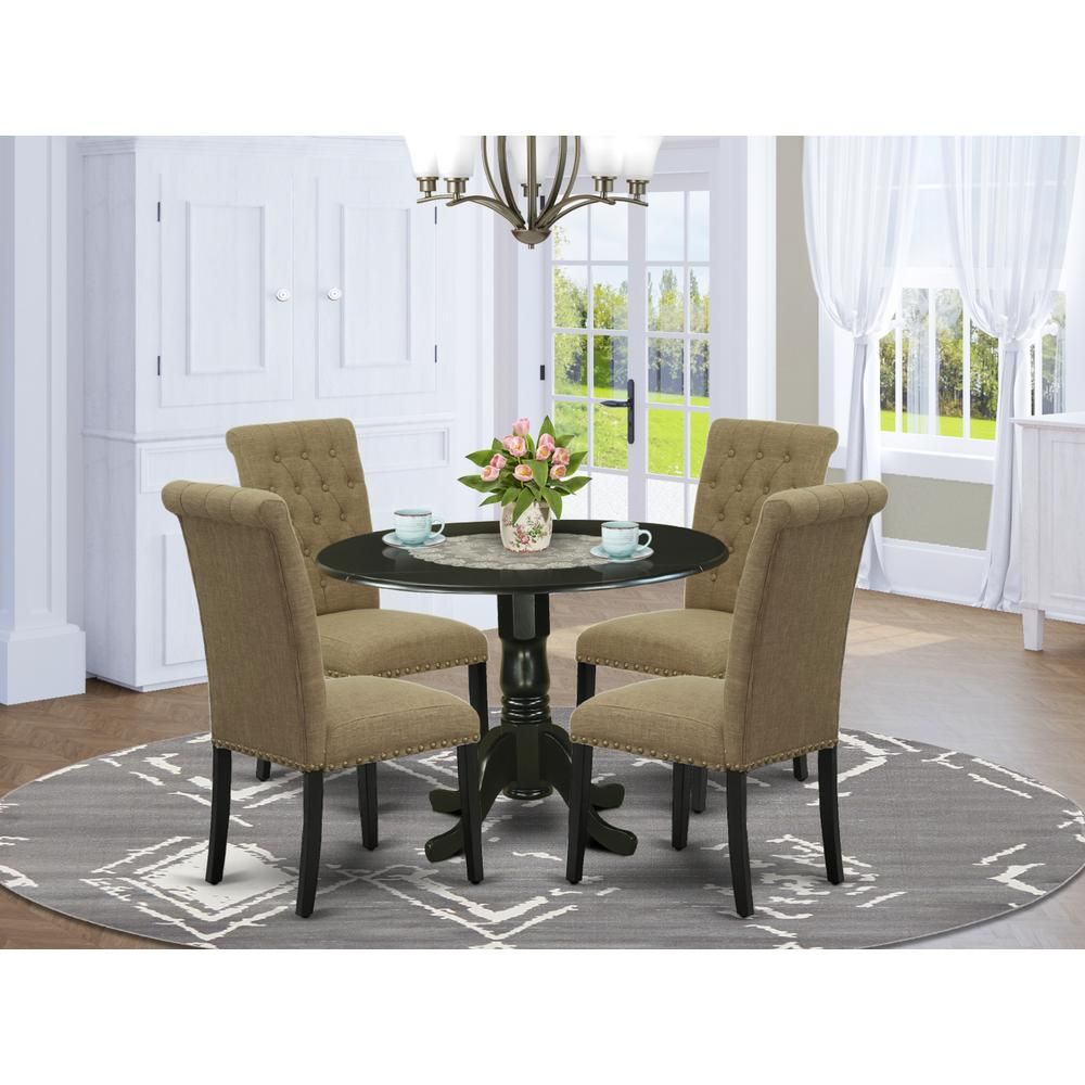 Dining Room Set Black, DLBR5-BLK-17