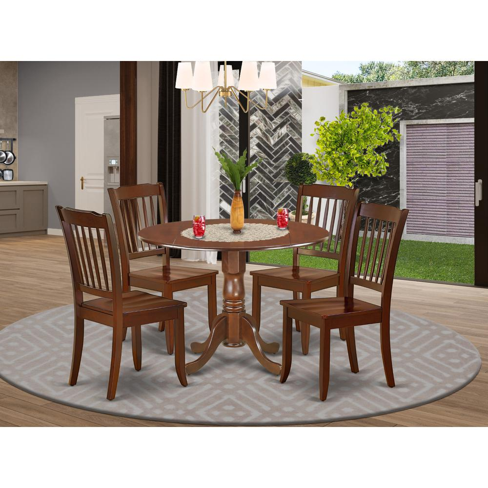 Dining Room Set Mahogany, DLDA5-MAH-W