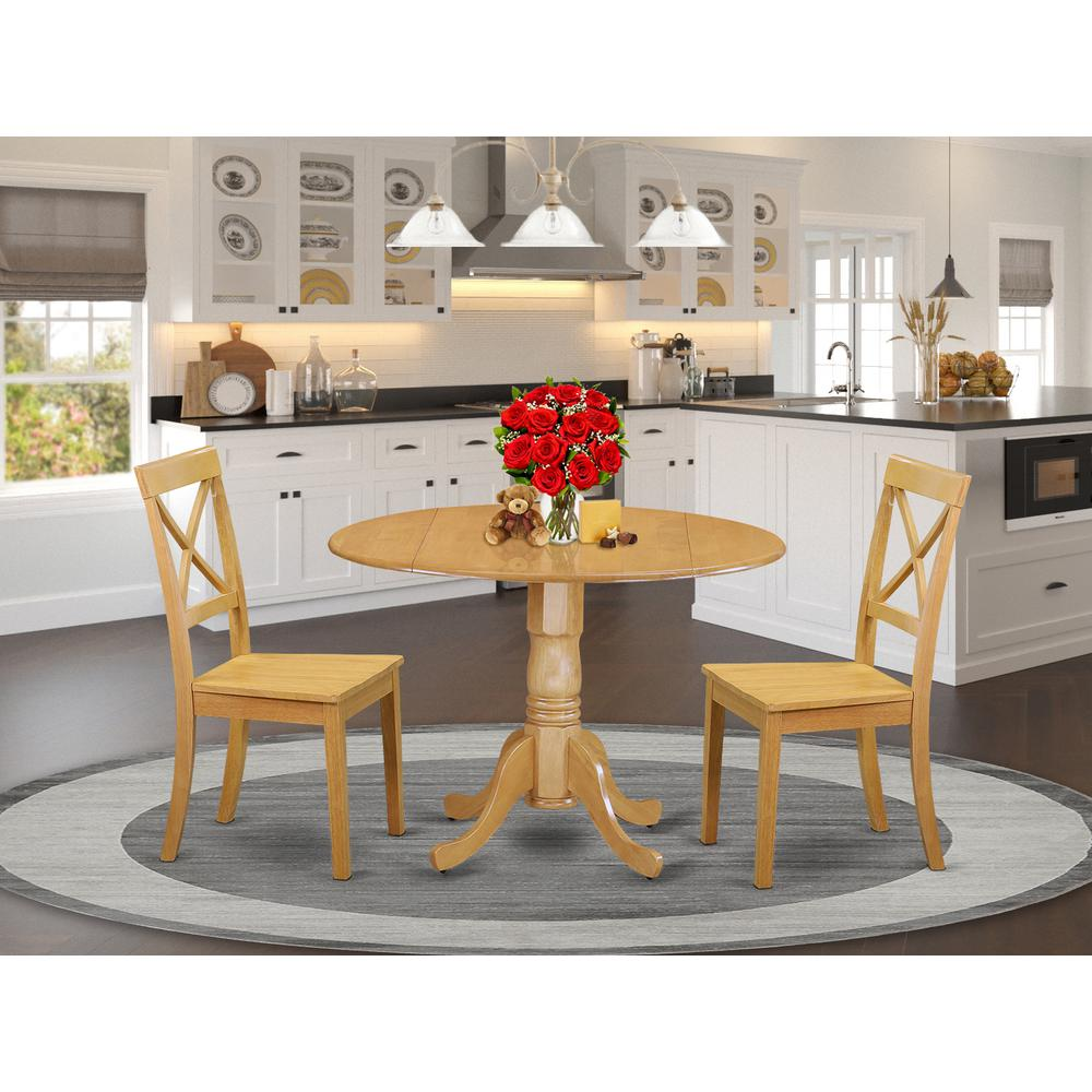 Dining Room Set Oak, DLBO3-OAK-W