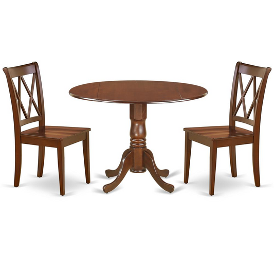 Dining Room Set Mahogany, DLCL3-MAH-W