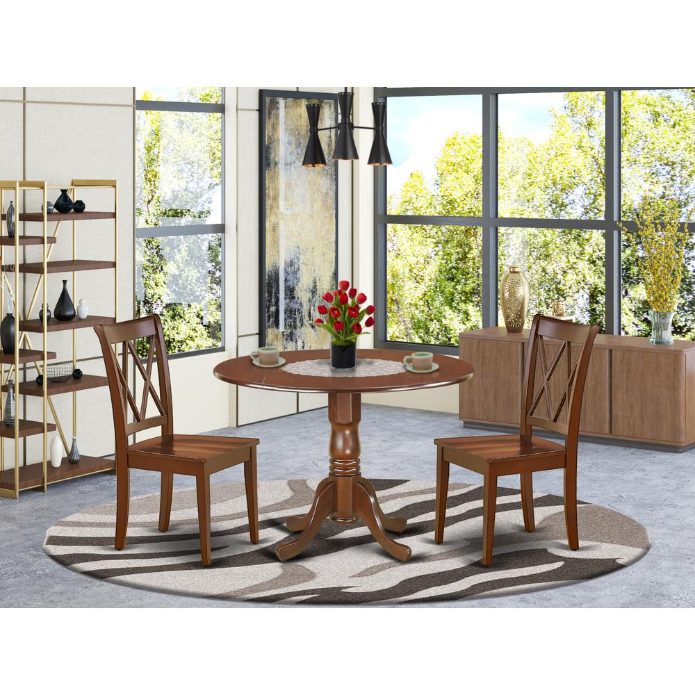 Dining Room Set Mahogany, DLCL3-MAH-W