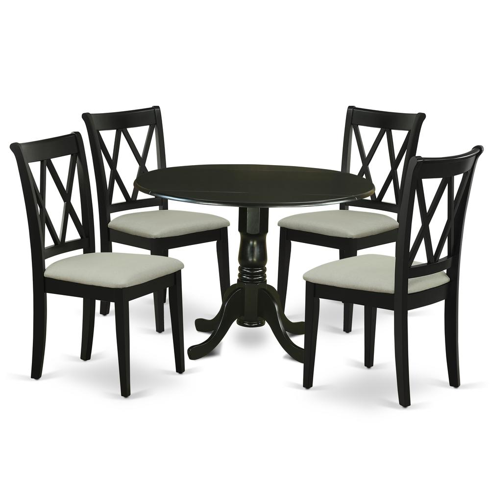 Dining Room Set Black, DLCL5-BLK-C