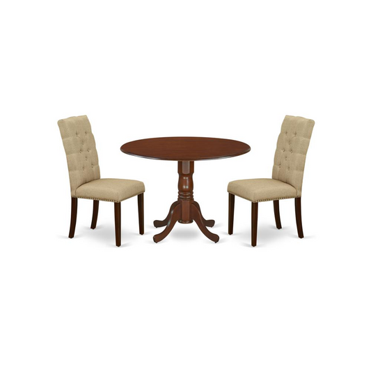 Dining Room Set Mahogany, DLEL3-MAH-16